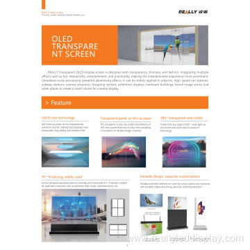 Really`s 55 inch OLED Transparent Display for Modern Applications